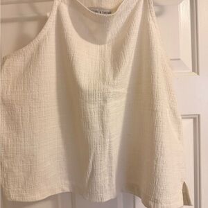 Madewell Ivory Textured Tank Top